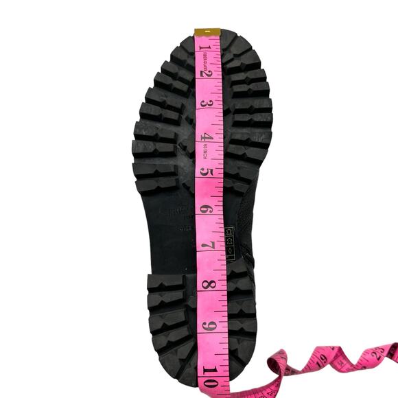 JIMMY CHOO Cruz Quilted Crystal Strap Embellished Black Combat Boots EU 37 US 7 - Picture 13 of 16